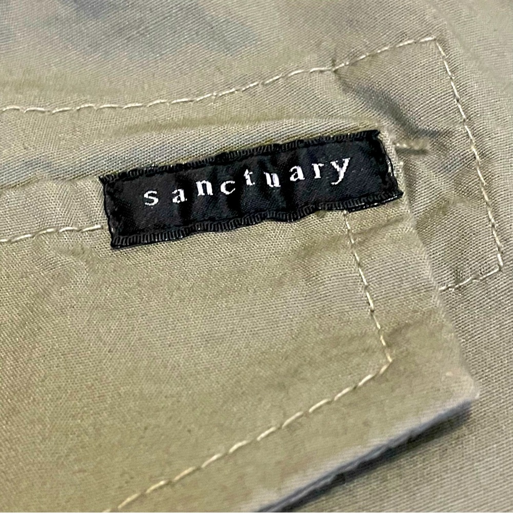 Sanctuary Pants Green Army Size 27 Slim Fit with Elastic Waistband - Picture 10 of 15